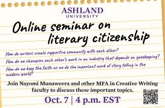 Online Seminar on Literary Citizenship, Oct. 7 at 4 p.m.