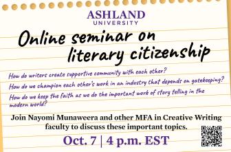 Online Seminar on Literary Citizenship, Oct. 7 at 4 p.m.