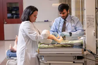 Physician Assistant students in neonatal lab