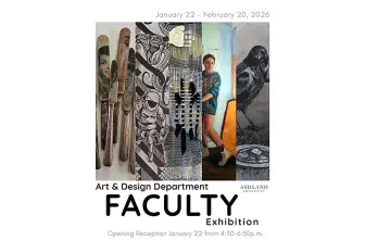 graphic promoting 2026 faculty art exhibition