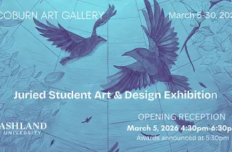 graphic promoting 2026 Juried Student Art Exhibition