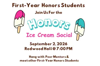 Honors Ice Cream Social with Peer Mentors