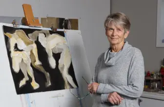 Susan Shafer in her art studio