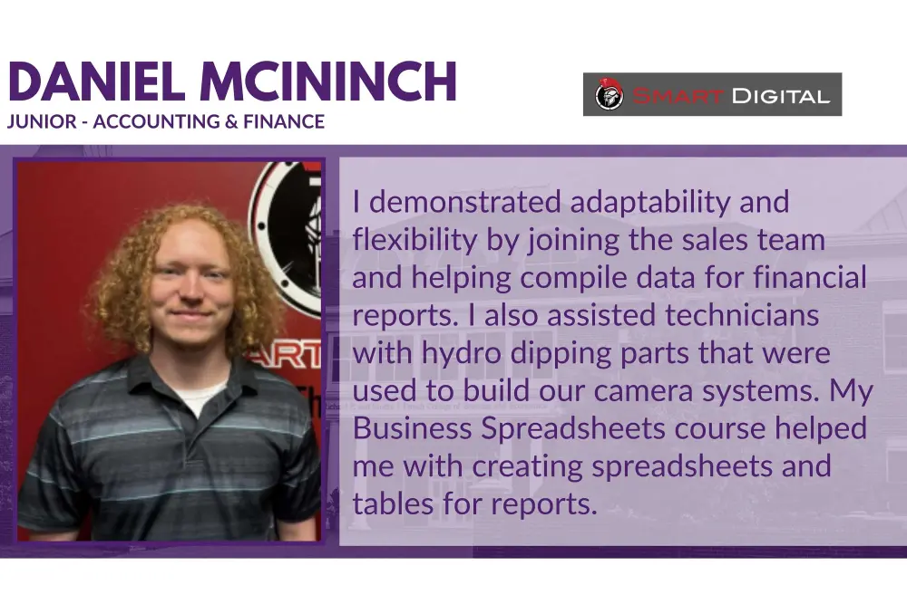 Daniel McIninch internship testimonial