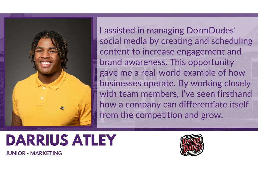 Darrius Atley internship testimonial