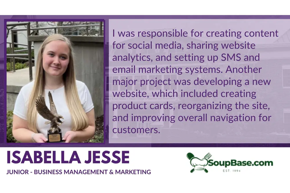 Isabella Jesse internship testimonial