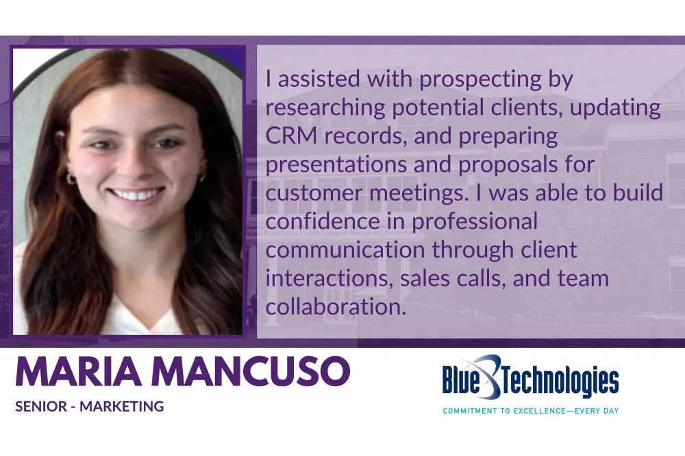 Maria Mancuso internship testimonial