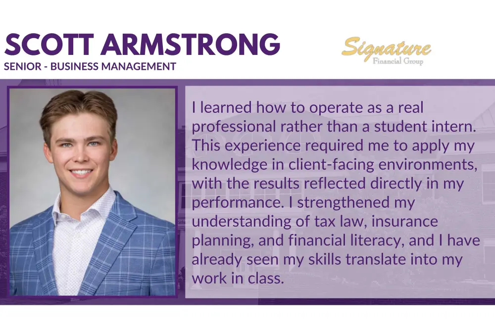 Scott Armstrong internship testimonial