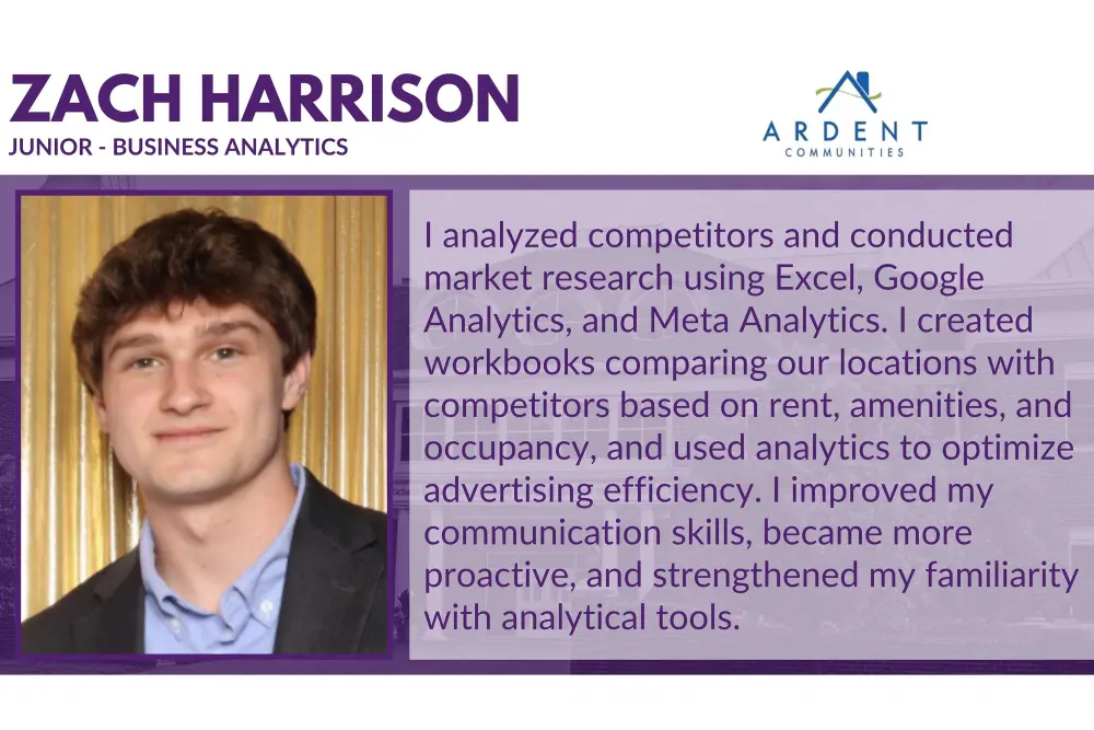 Zach Harrison internship testimonial