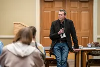 person with a microphone