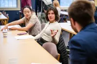 students in discussion