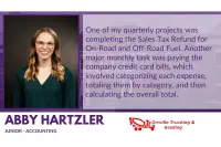 Abby Hartzler internship testimonial