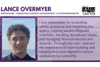 Lance Overmyer internship testimonial