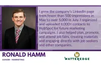 Ronald Hamm internship testimonial