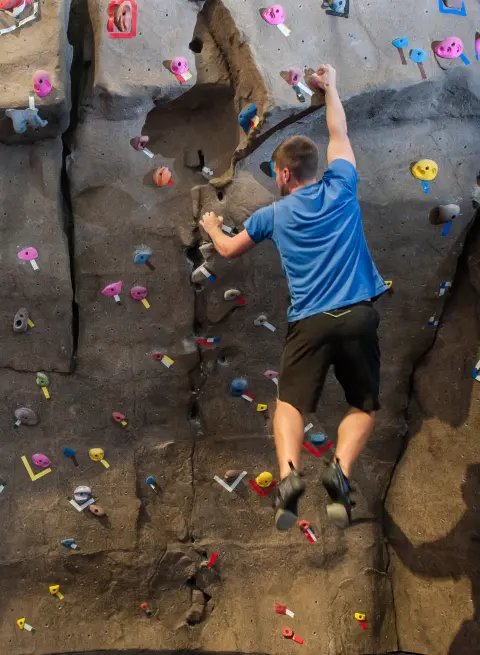 Climbing wall at the recreation center