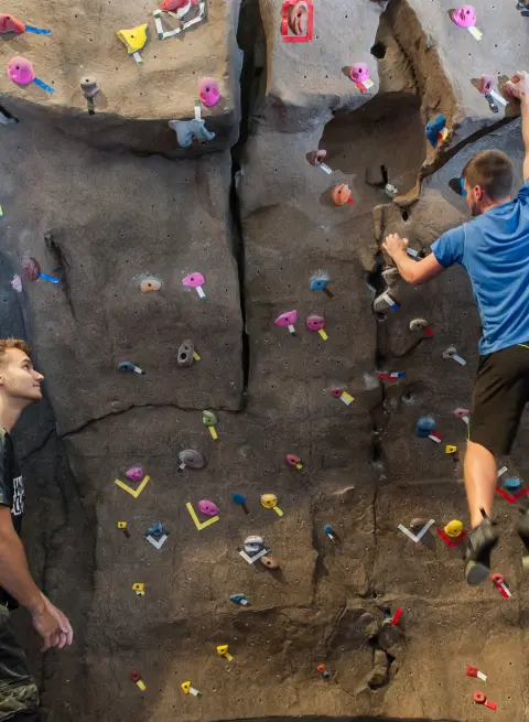 Climbing wall at the recreation center