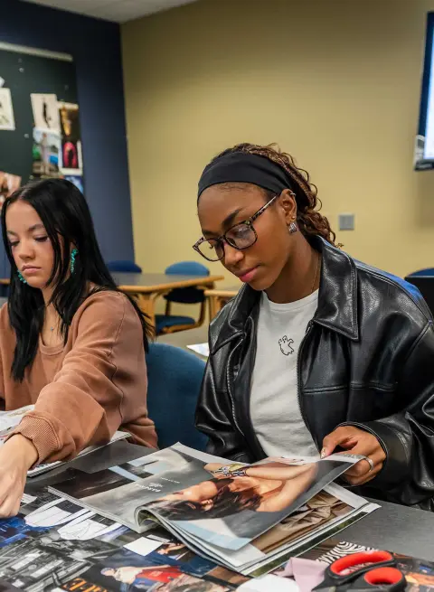 students in fashion merchandising and brand management class