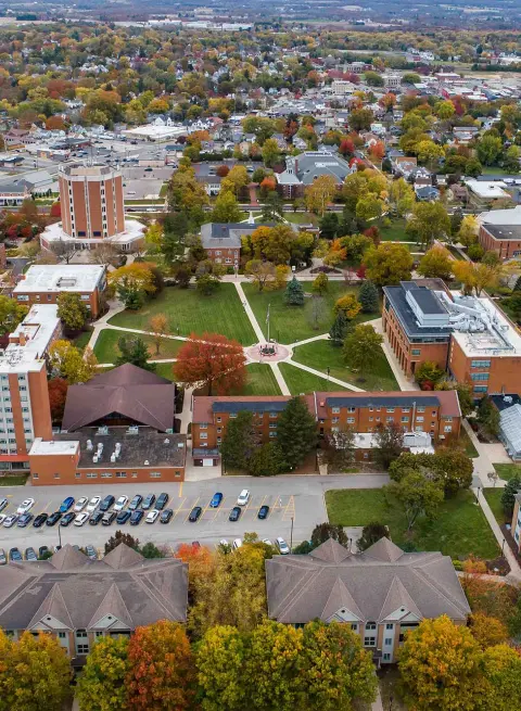 Aerial view of campus