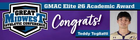 Teddy Togliatti earns GMAC Elite 26 Academic Award