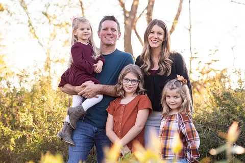 AU Chaplain Josh Sumpter with his family