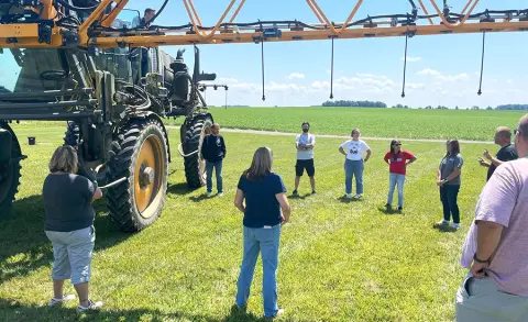 Educators at Hord Family Farms learn how broadband powers modern agriculture equipment