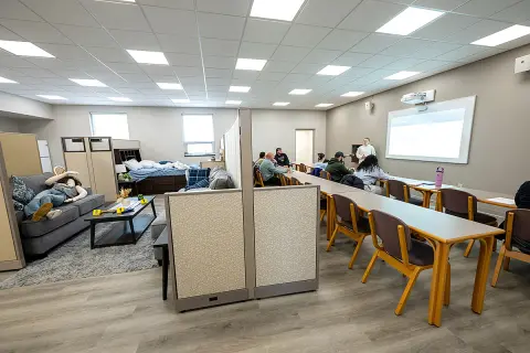 A view of the Crime Scene Lab