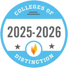 Colleges of Distinction 2025-26 badge