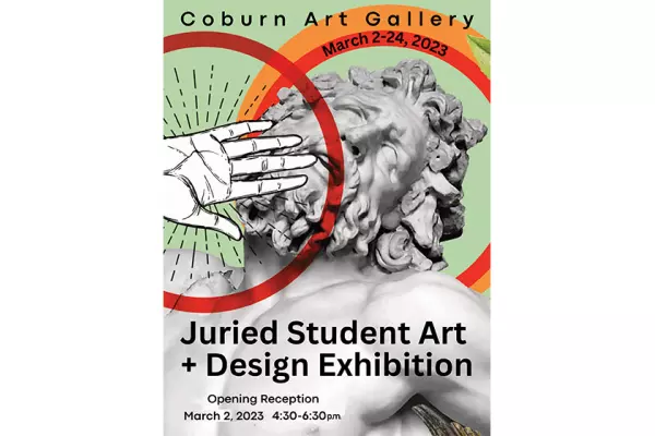 promo for student art exhibition