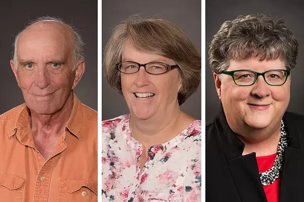 head shots of Duncan Jamieson, Diane Moretz, Jackie Owens