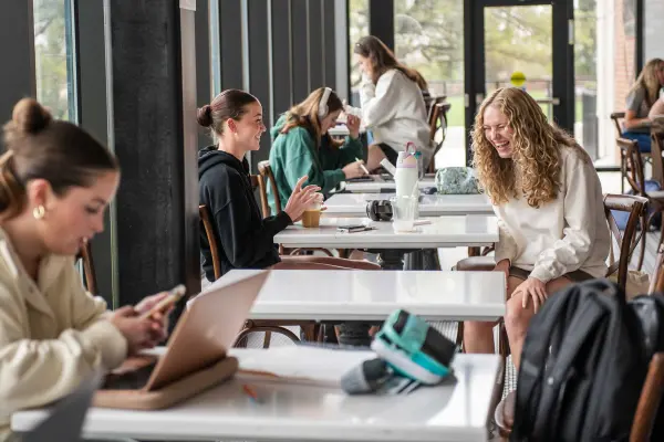 students studying in Lyceum Café