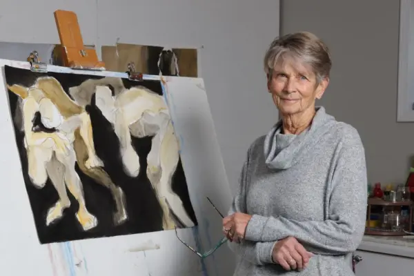 Susan Shafer in her art studio
