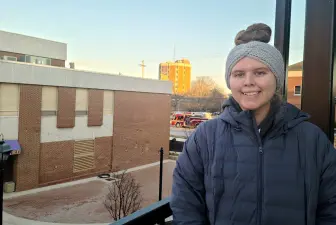 Jessica Barnes on campus