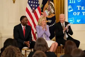 Kurt Russell with First Lady Jill Biden and President Joe Biden