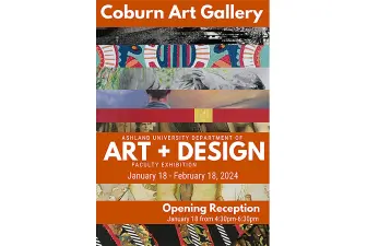 poster promoting faculty art exhibition