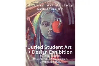 poster for 2024 juried student art exhibition