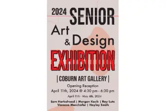 poster of Senior Art + Design Exhibition
