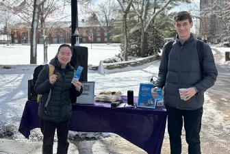 tabling on AU campus for EveryLibrary