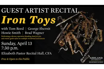graphic promoting Iron Toys guest recital