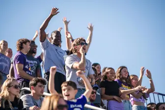 cheering fans at 2024 Homecoming game