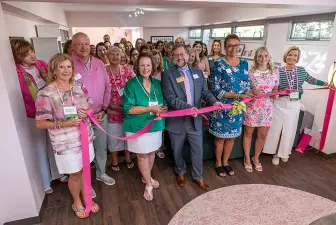 photo from ribbon-cutting ceremony of Delta Zeta suite renovation
