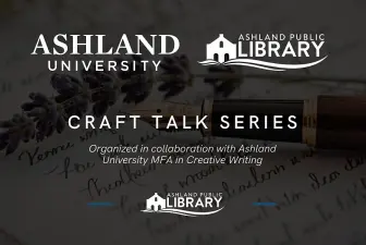 graphic promoting craft talk series at Ashland Public Library