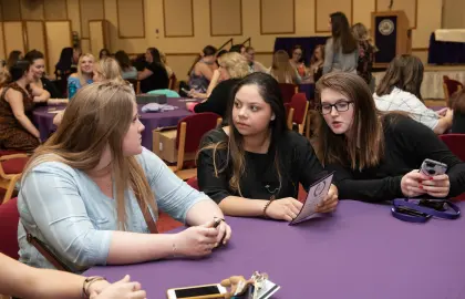 Sorority members at Greek Honors Ceremony