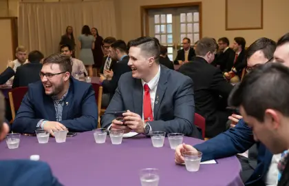 Fraternity members at Greek Honors Ceremony