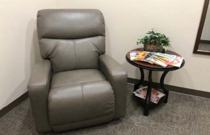 Photo of recliner in Nursing Mother's Room