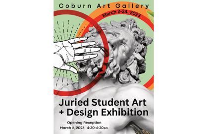 promo for student art exhibition