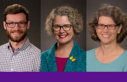 head shots of Chris Chartier, Hilary Donatini and Patty Saunders