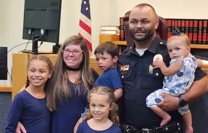 Michael Biller with his family
