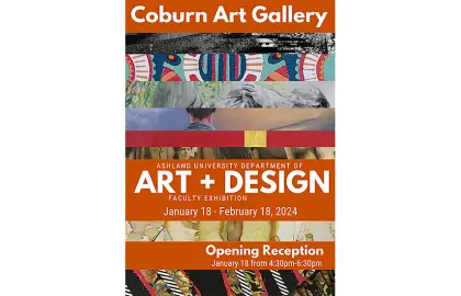 poster promoting faculty art exhibition