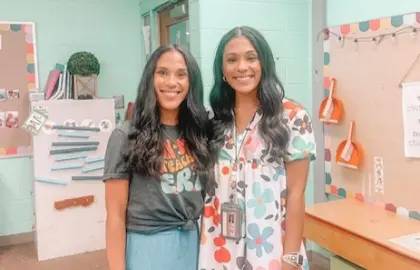 Twins Elexis Wiederhold and Ciara McGee