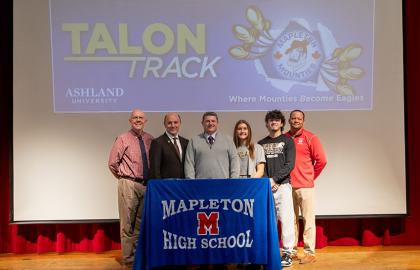 photo of MOU signing at Mapleton High School